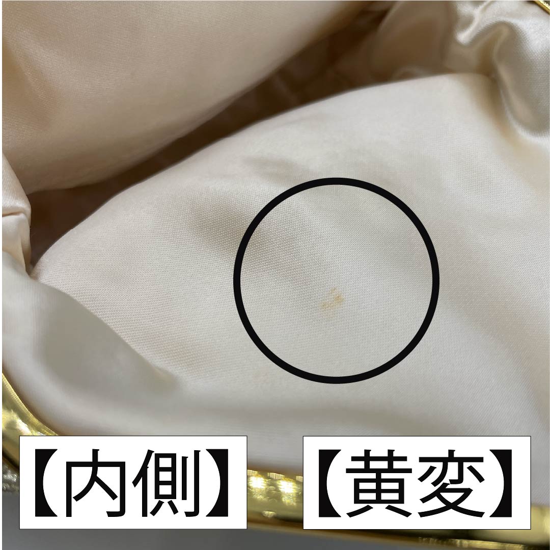 KATSUMI TOKYO パーティバッグ　エレガントな八角デザイン Recycled Kimono] Party Bag Semi-Formal Gold Sequin Shell Shape