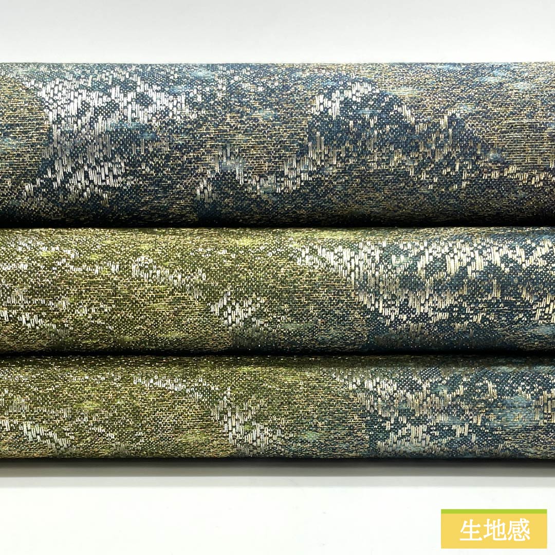 袋帯 正絹 幾何学模様 帯丈452cm Sランク 全通 フォーマル グラデーション系 1123014312499