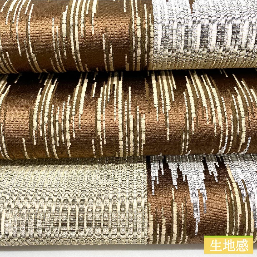 袋帯 正絹 羊羹色（ようかんいろ） 縞 帯丈443cm Sランク 六通 セミフォーマル 茶系 1123011032314