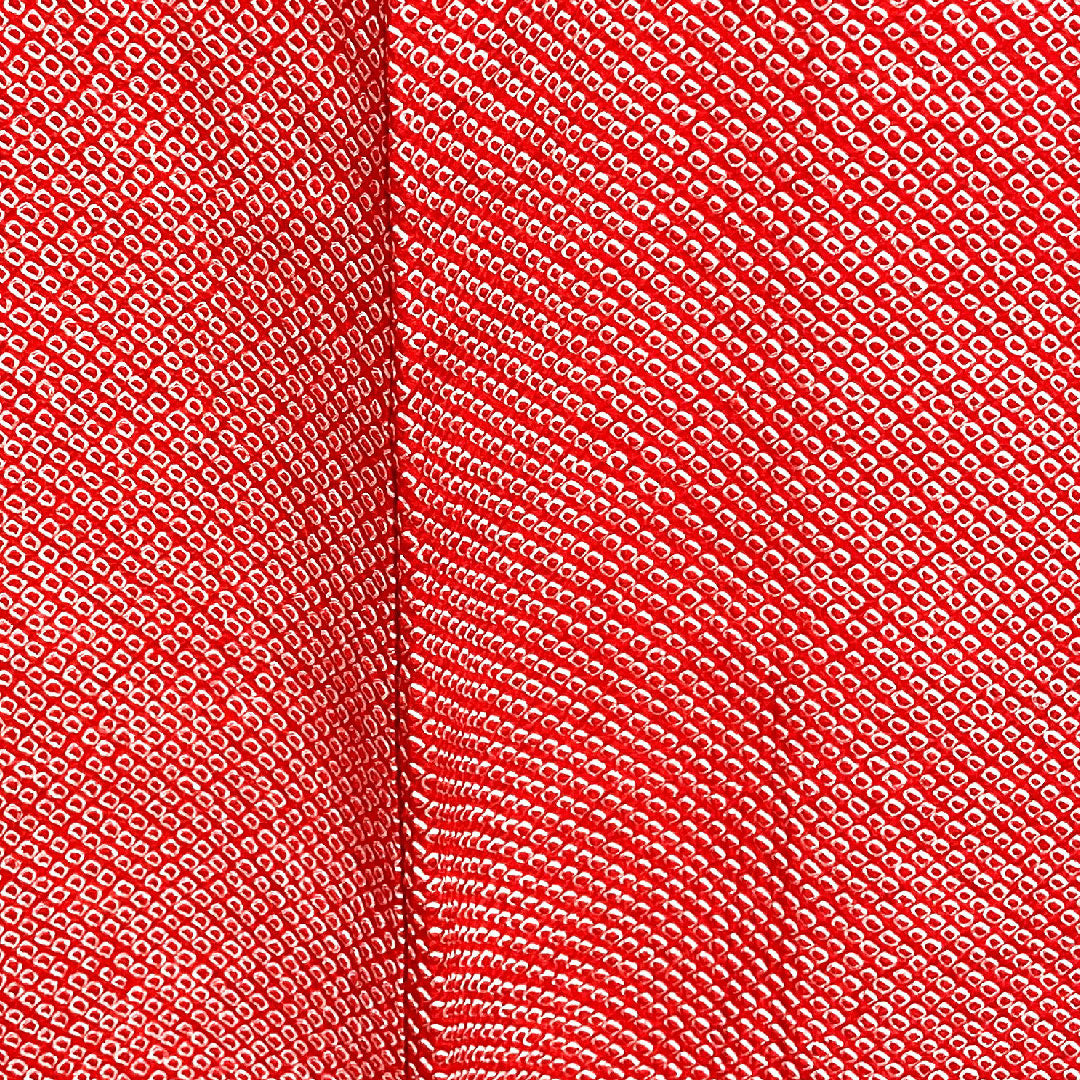 羽織 身丈86cm 裄丈63cm 土耳古赤色 絞り 正絹 Sランク 袷 赤系 1117000292912