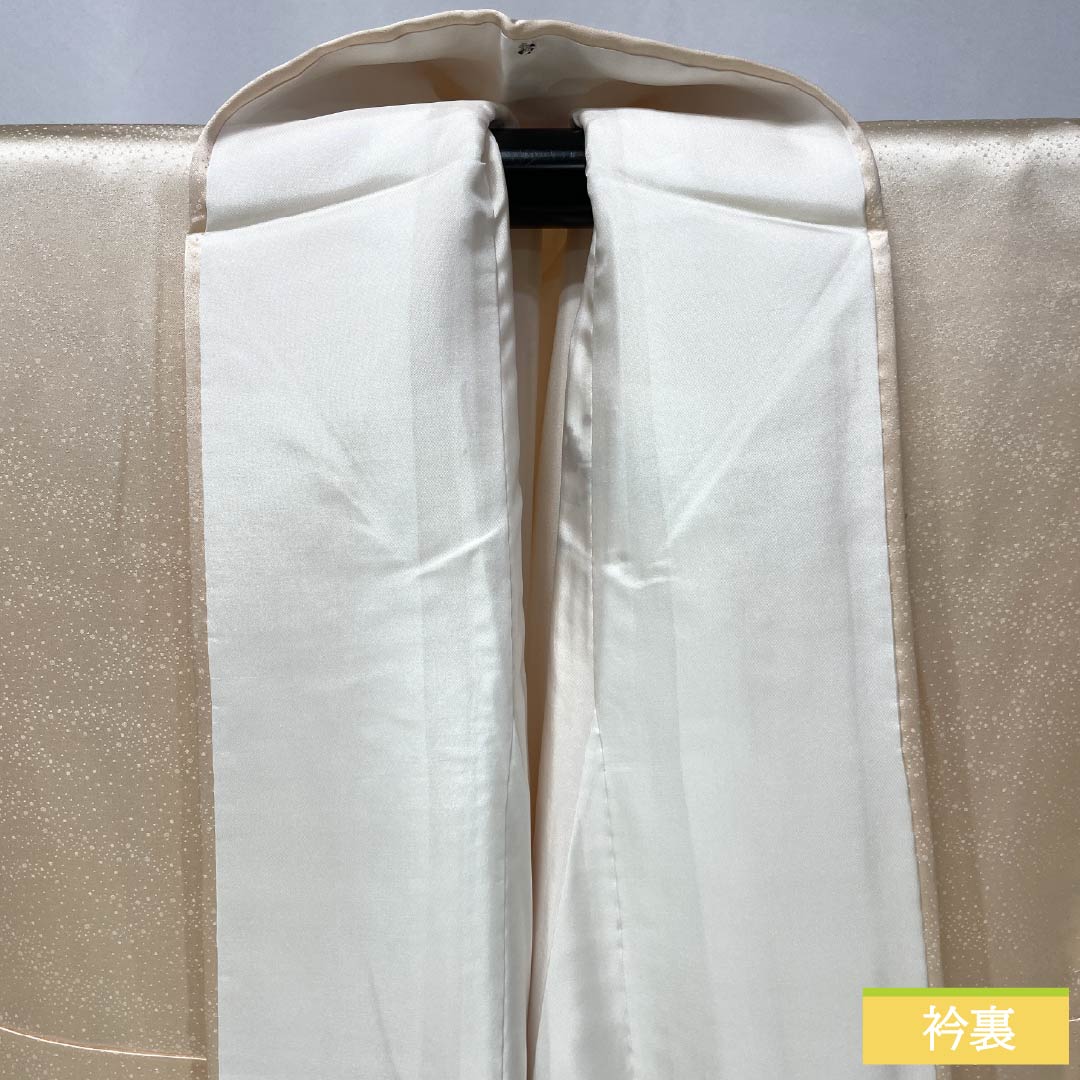 訪問着 正絹 Sランク 袷 身丈163.5cm 裄丈67cm 薄肉色（うすにくいろ） 京友禅 草木模様 しつけ糸付き 橙系 1112006672426