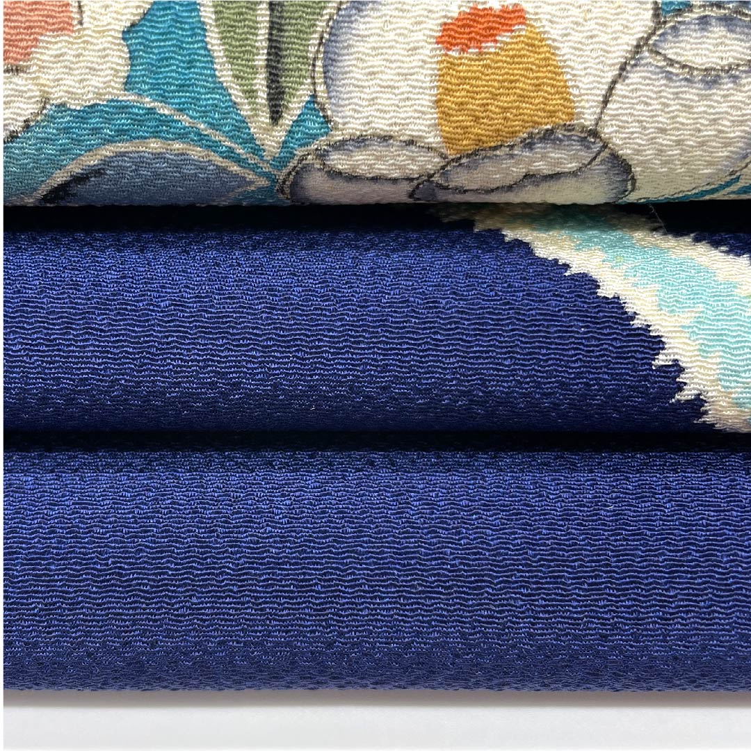 名古屋帯 紺瑠璃色 辻ヶ花 作家物 帯丈363cm 正絹 Sランク ポイント柄 カジュアル 青系 1124003612317  名古屋仕立て