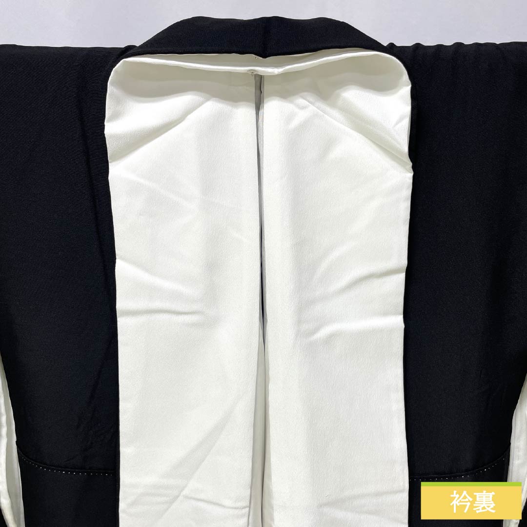 黒留袖 正絹 Aランク 身丈159cm 裄丈64cm 袷 京友禅 五つ紋 五三桐 吉祥文様 松 橘 五つ紋 黒系 1111002073310