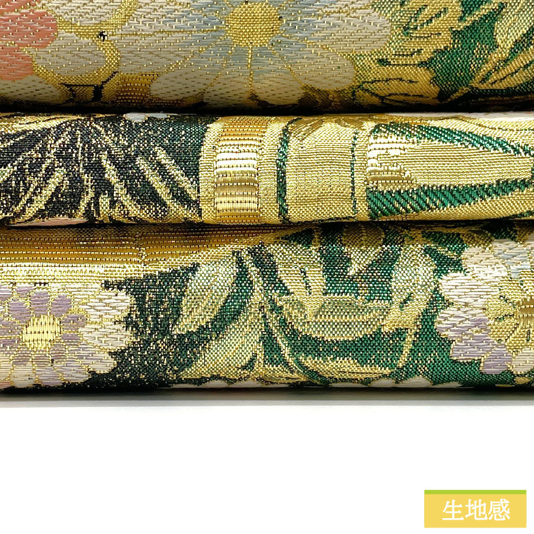 Formal, S-Rank Nishijin-ori Silk Obi with Flower Carriage Design, 448cm Long, Six-Ply, Gradient Pattern, for Furisode (Furisode). Product Number: 1123016352399