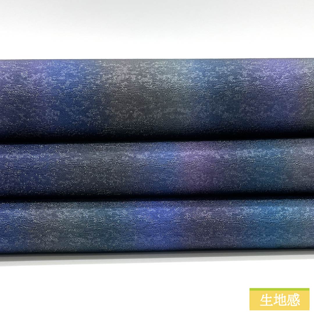 袋帯 正絹 縞 染め帯 帯丈446cm Sランク 全通 セミフォーマル グラデーション系 1123014792399