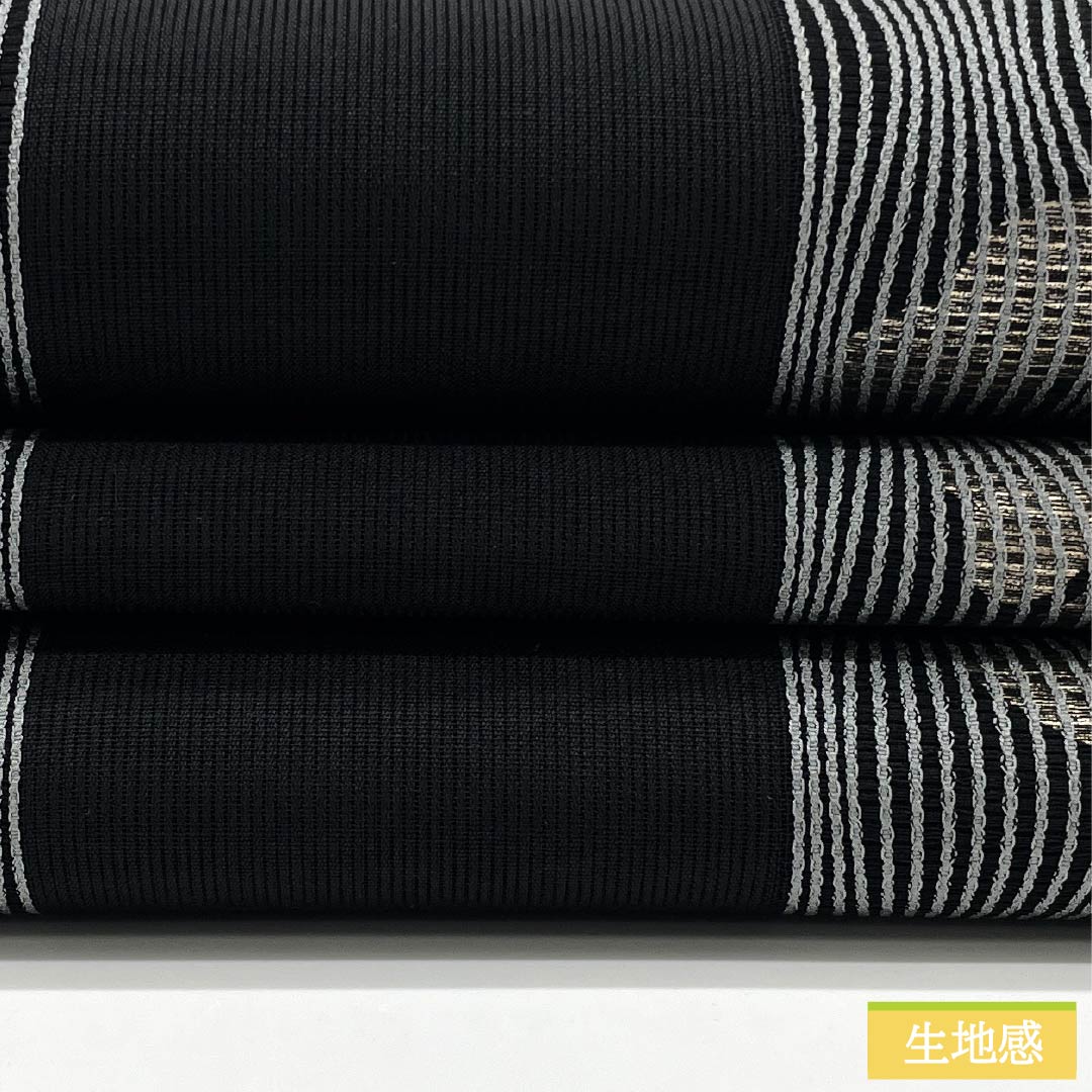 袋帯 正絹 吉祥文様 リバーシブル 帯丈440cm Sランク 全通 カジュアル 黒系 1123012472310