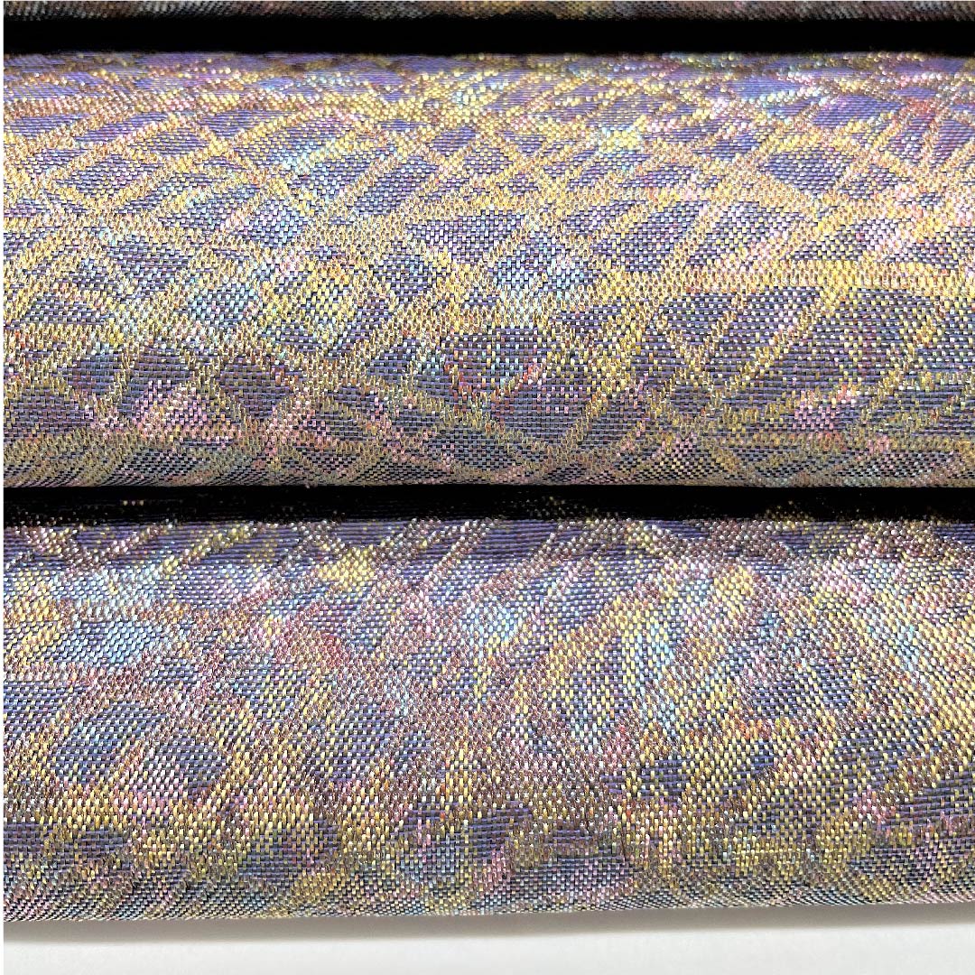 Fukuro Obi (Fukuro obi) in poppy purple, reversible, flowing lines, horizontal stripes, obi length 442cm, pure silk, A rank, full length, semi-formal, gradation style, 1123005483399