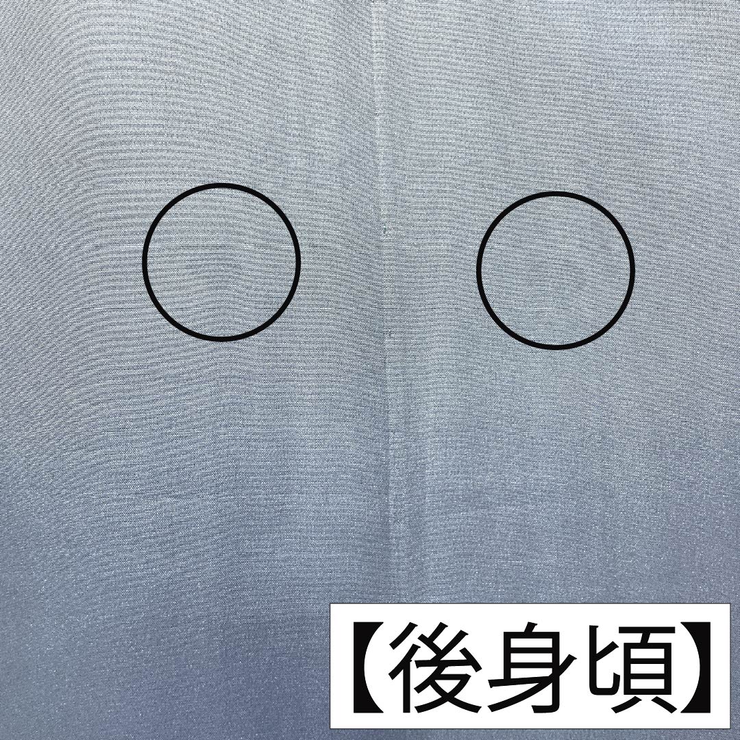 メンズ襦袢 正絹 Sランク 身丈141cm 裄丈73cm 移色（うつしいろ） 風景画 袷 青系 1140000902417