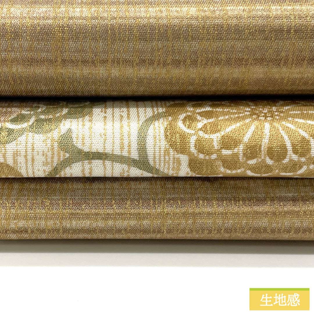 袋帯 正絹 葵 菊 紅葉 帯丈446cm Sランク 六通 カジュアル グラデーション系 1123013032399