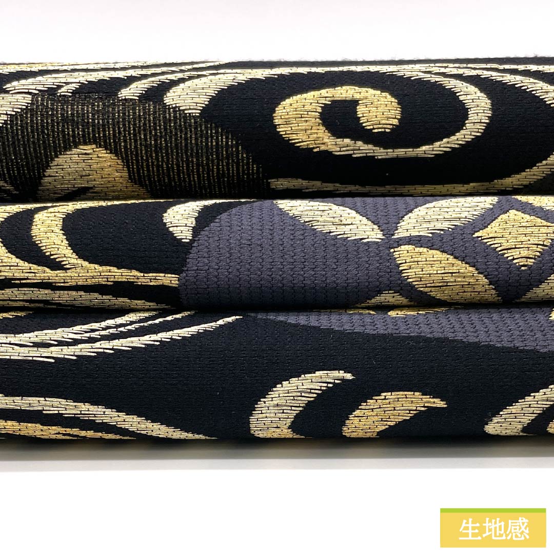 袋帯 正絹 観世流水 七宝 露芝 帯丈440cm Aランク 六通 フォーマル グラデーション系 1123013963399