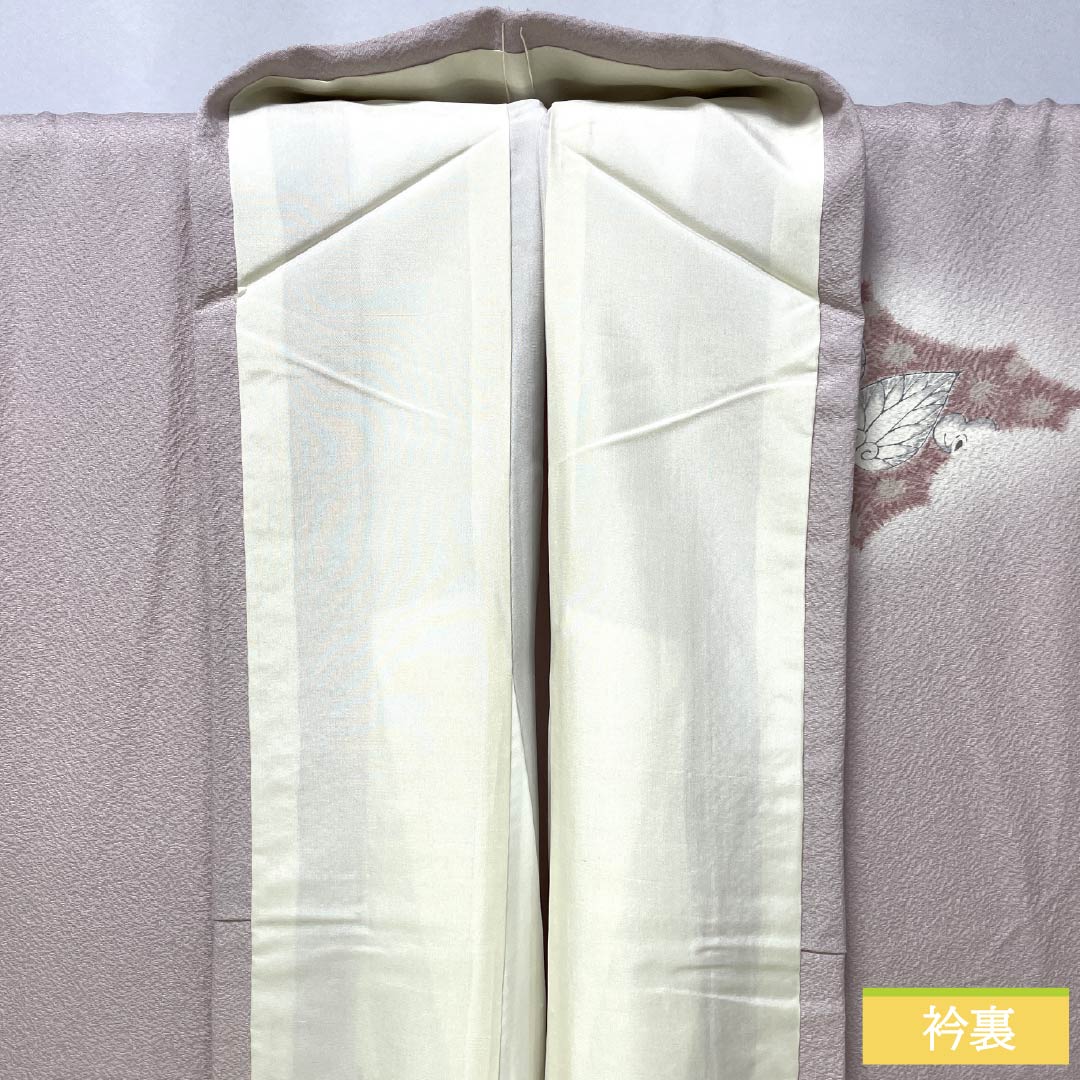 Visiting Kimono, Pure Silk, Grade A, Lined, Length 170.5cm, Sleeve Length 66cm, Cherry Blossom Color (Sakurairo), Tsujigahana Pattern, Pink, Product Number: 1112007163613