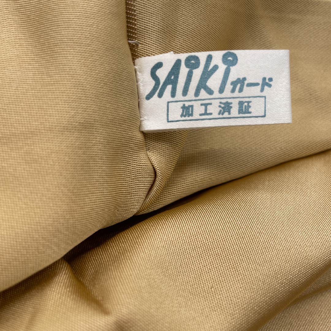 名古屋帯 東京白茶色（とうきょうしらちゃいろ） 白綾苑大庭 抽象花 帯丈364cm 正絹 Sランク 全通 カジュアル ベージュ系 1124007662325 名古屋仕立て