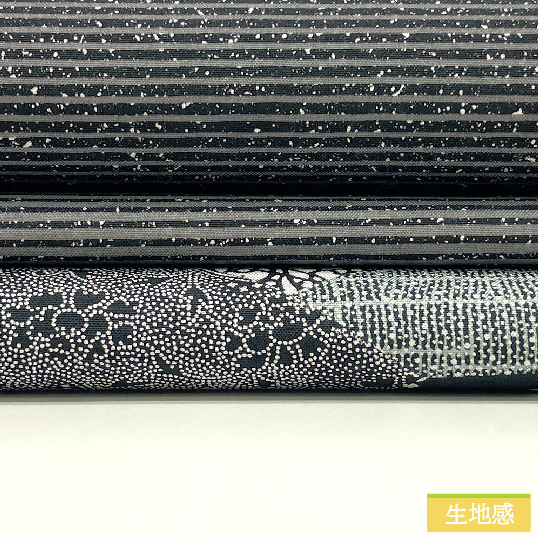 袋帯 正絹 Sランク 染め帯 作家物 型染模様   帯丈446cm ポイント柄 カジュアル グレー系 1123017392322