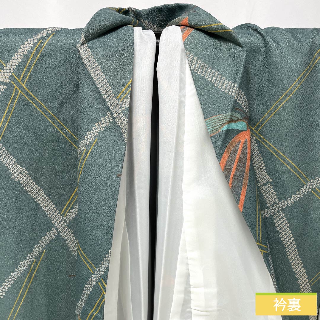 リサイクル着物】小紋 ポリエステル Aランク 身丈166.5cm 裄丈66cm 袷