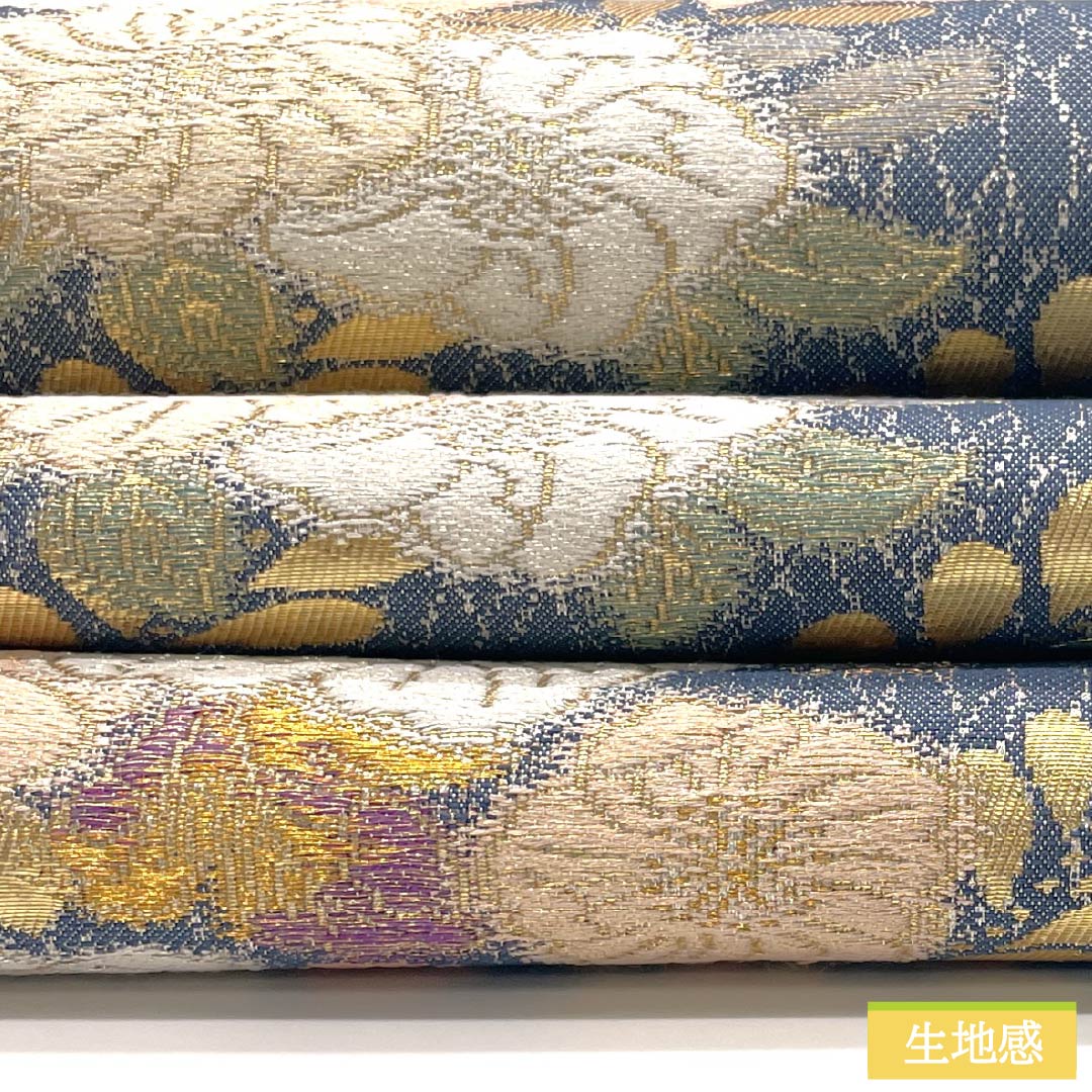 袋帯 正絹 Aランク 裏色（うらいろ） 辻ヶ花 帯丈436cm 六通 セミフォーマル 青系 1123015133317
