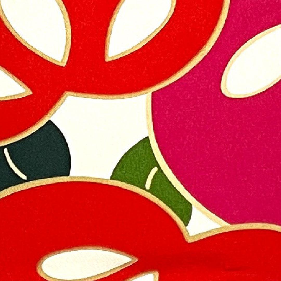 振袖 身丈167.5cm 裄丈67.5cm 袷  洗える着物 橘  ポリ Sランク 白系 1113001432511