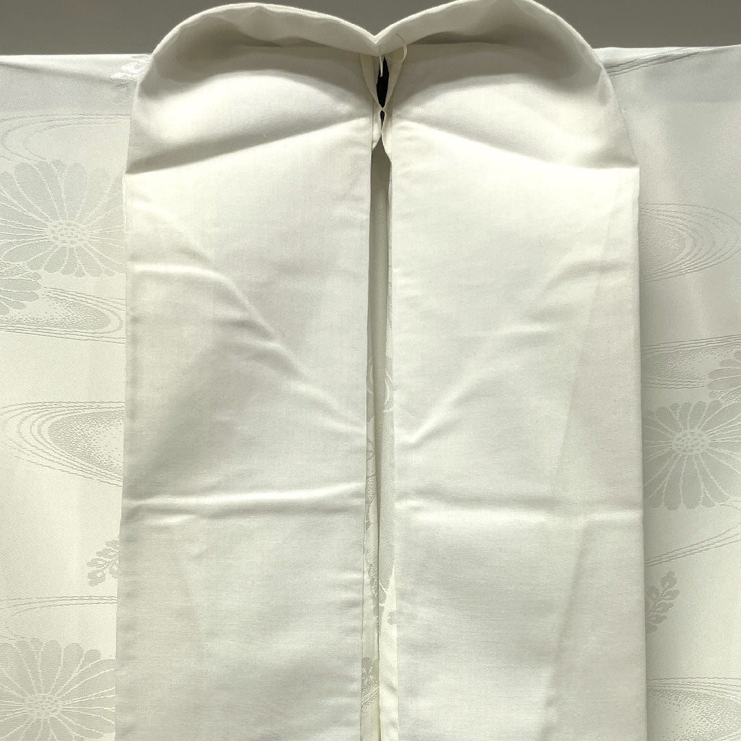 長襦袢 正絹 身丈138cm 裄丈65cm 袷  フォーマル 吉祥文様  Sランク 白系 1129000452511