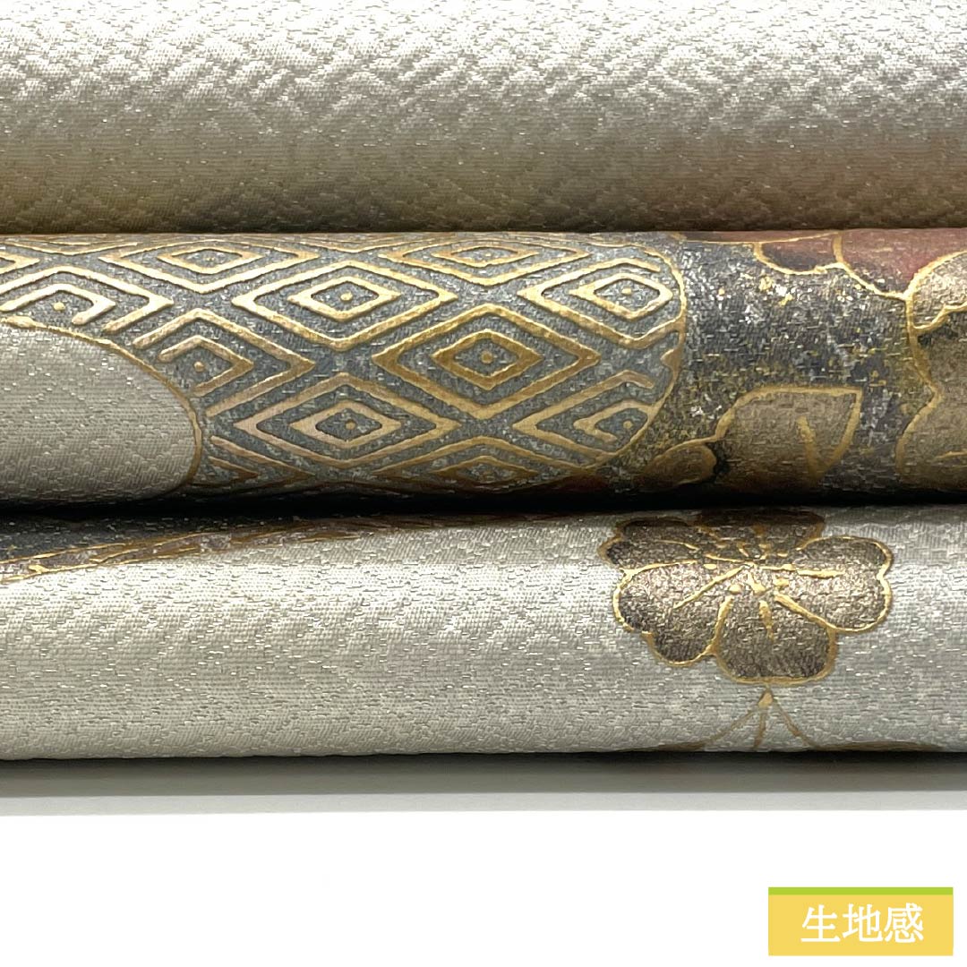 袋帯 正絹 Aランク 金彩加工 辻ヶ花 重ね菱 帯丈426cm ポイント柄 セミフォーマル グラデーション系 1123015193399