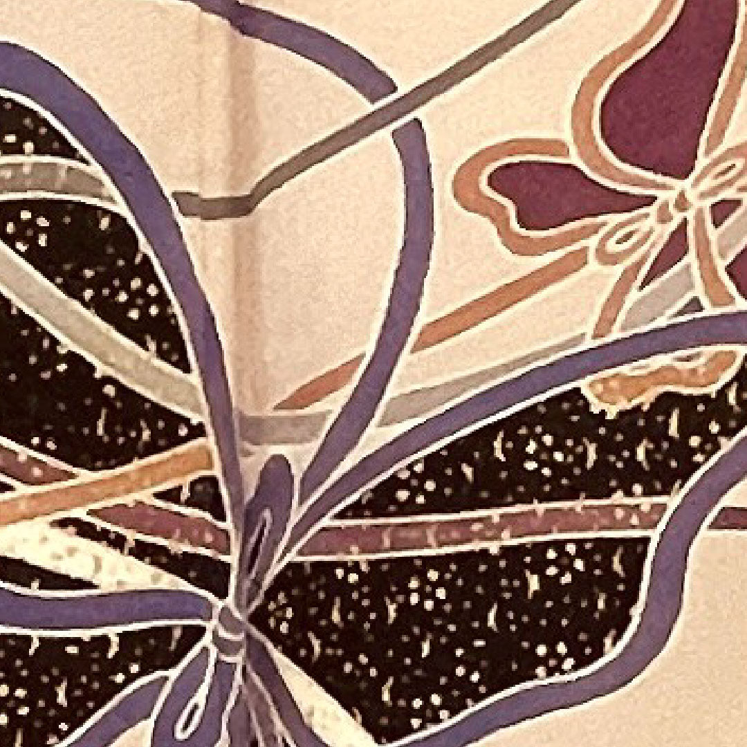 Homongi, lined, length 162.5cm, sleeve length 66cm, butterfly, pure silk, S rank, pink, 1112000252413