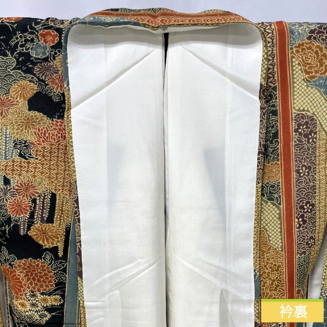 小紋 正絹 Aランク 身丈155cm 裄丈62cm 袷 縦縞 古典柄 グラデーション系 1115006603399