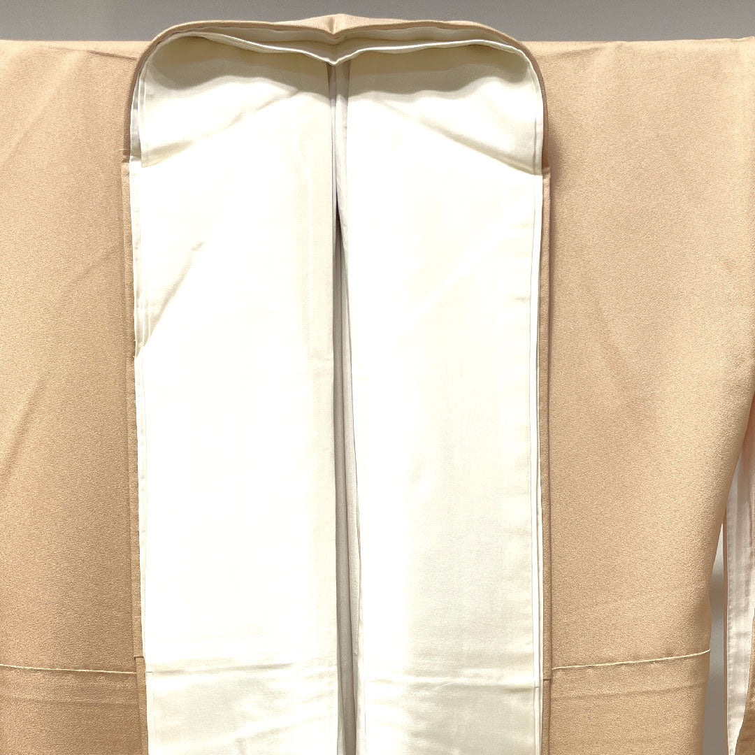 Colored Tomesode, Length 164.5cm, Sleeve Length 69cm, Lined, Walnut, Kyo-Yuzen, Peacock, Orchid, Three-Floor Diamond, Pure Silk, S Rank, One Crest, Beige, 1111001172425