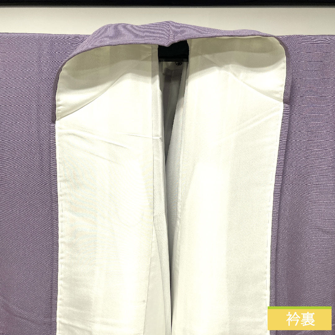 訪問着 正絹 袷 身丈157.5cm 裄丈64.5cm 中滅紫色（なかのけしむらさきいろ） 京友禅 カラー Sランク 紫系 1112004812320