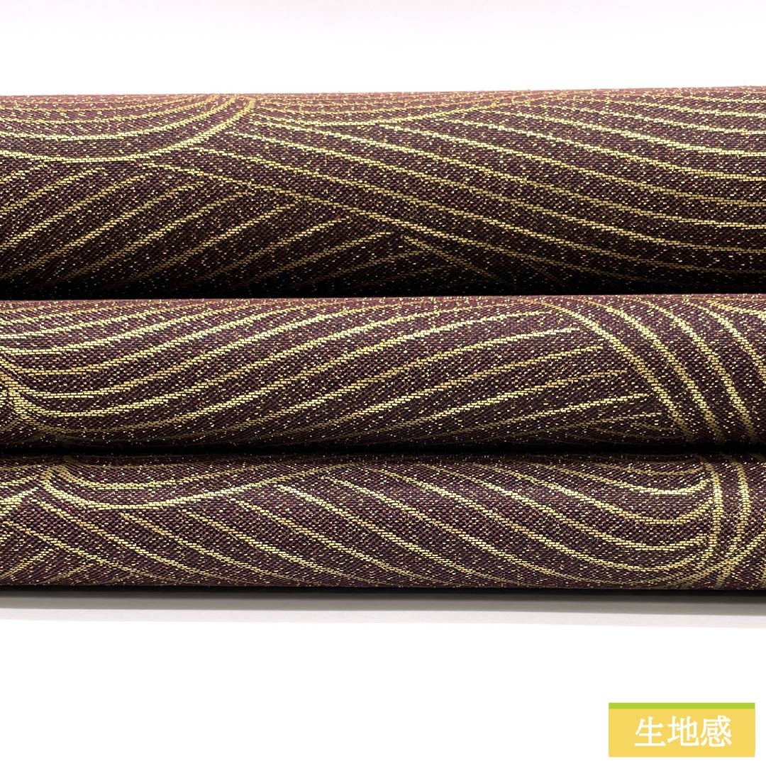 袋帯 正絹 桑の実色（くわのみいろ） 流水 御所車 帯丈444cm Sランク 六通 フォーマル 紫系 1123014712320