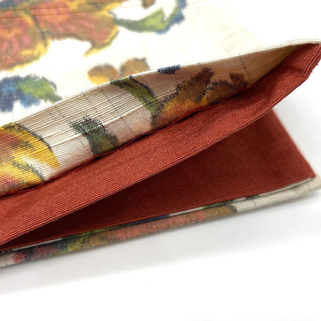 袋帯 抽象模様 全通 紬地 証紙番号205 帯丈422cm 正絹 Sランク 全通 カジュアル 白系 1123004182311