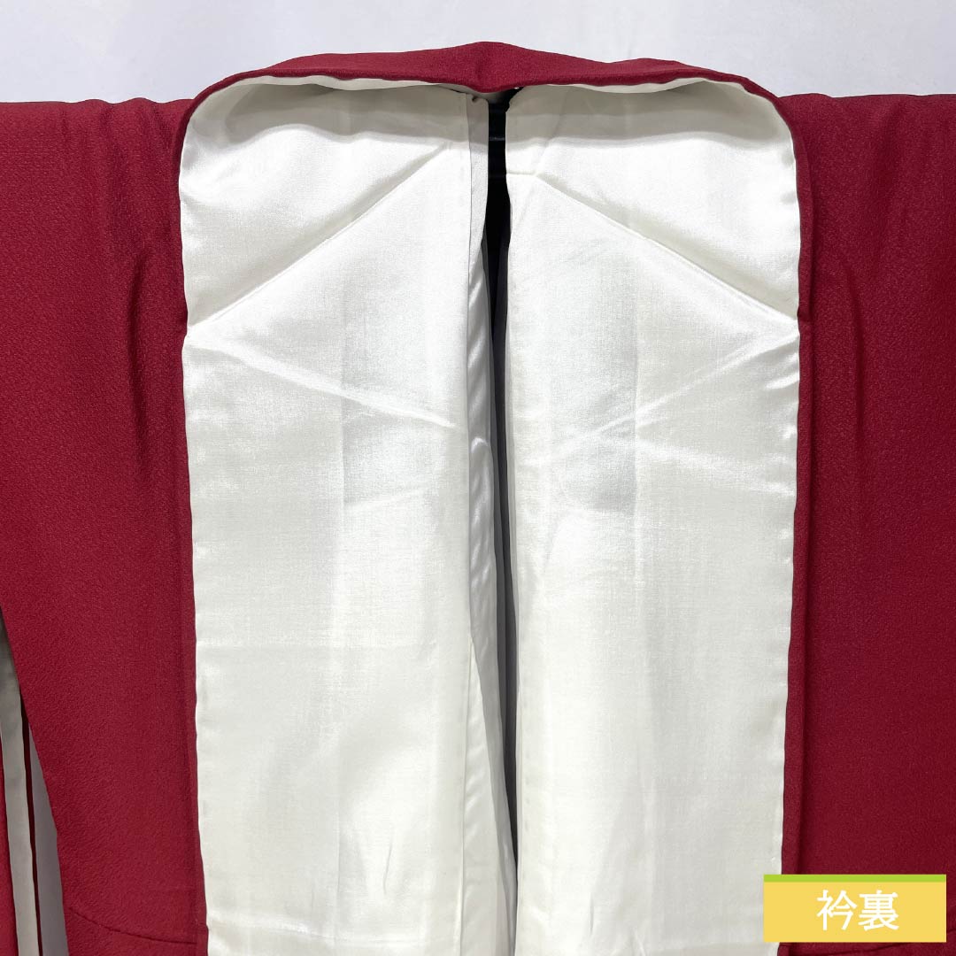 振袖 正絹 Sランク 身丈157cm 裄丈64cm 袷 臙脂色（えんじいろ） 蘇州刺繡 手毬 赤系 1113002802312
