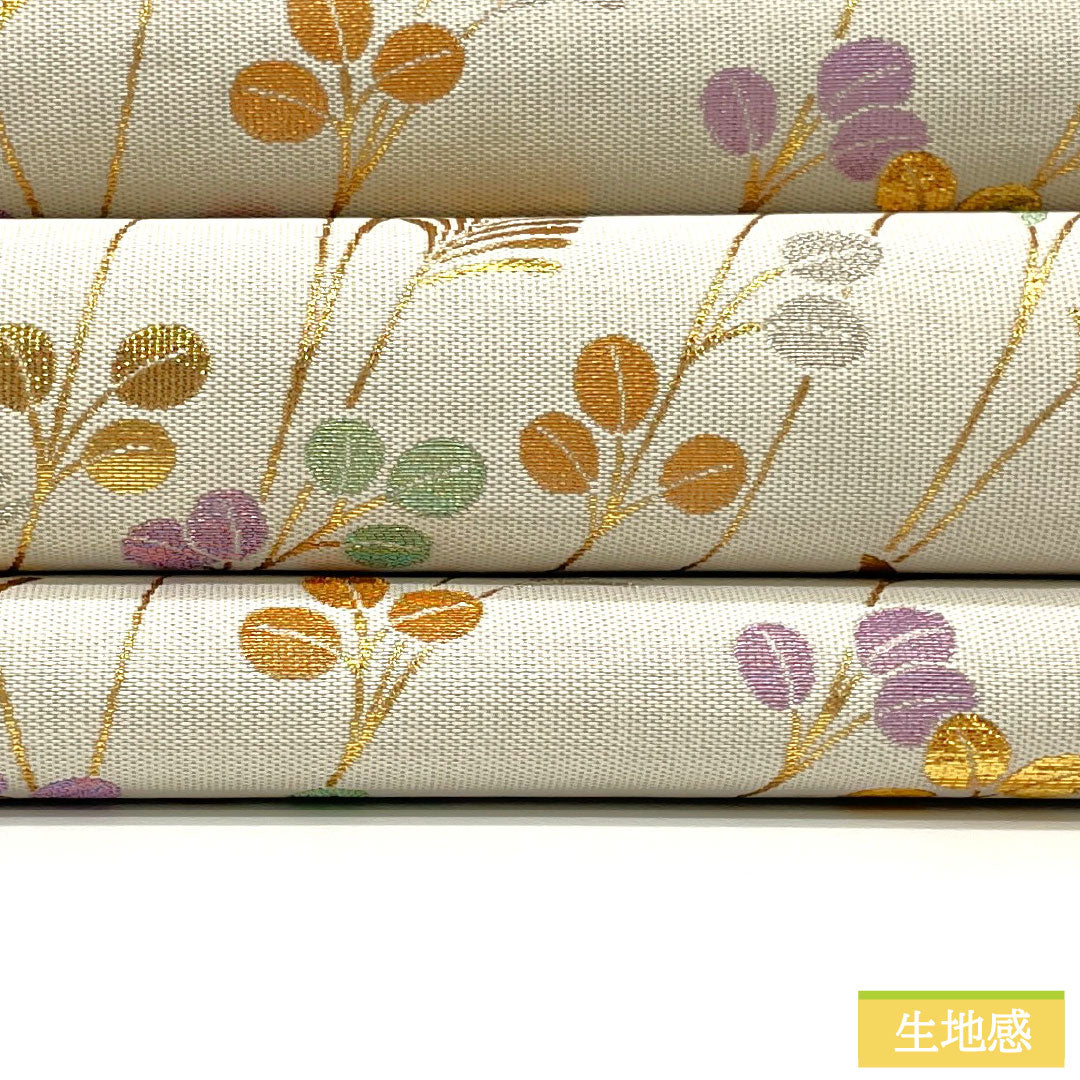 袋帯 正絹 Sランク 西陣織 流水 蝶 草花模様  帯丈446cm 六通 セミフォーマル グラデーション系 1123017072399