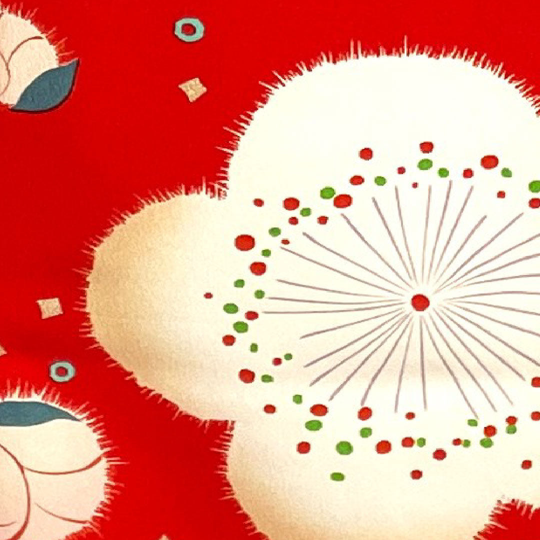 振袖 身丈171.5cm 裄丈67.5cm 袷  土耳古赤色 洗える着物 桜  ポリ Sランク 赤系 1113001082612