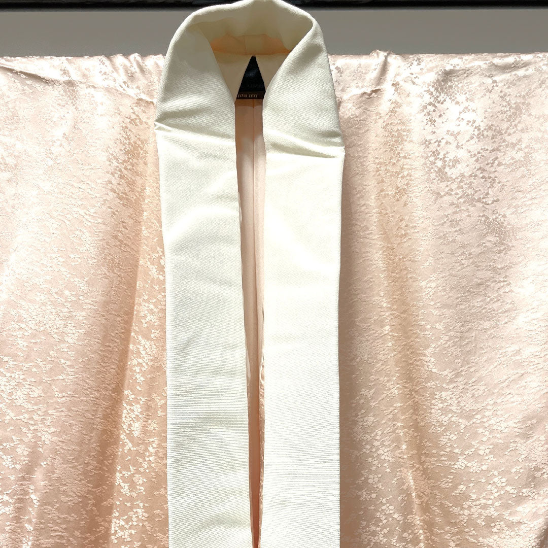 長襦袢 正絹 身丈135cm 裄丈68cm 袷  フォーマル 鶴 部分絞り 絵羽付け  Sランク ピンク系 1129000532413