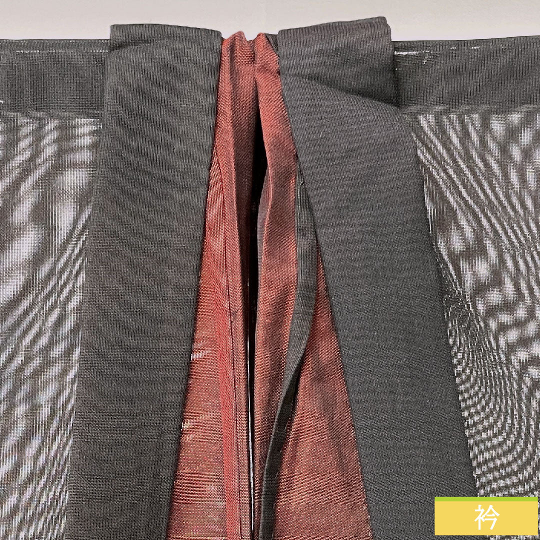 羽織 正絹 身丈81.5cm 裄丈68cm 夏物 抽象模様 紗 Sランク 夏物 黒系 1117000852910