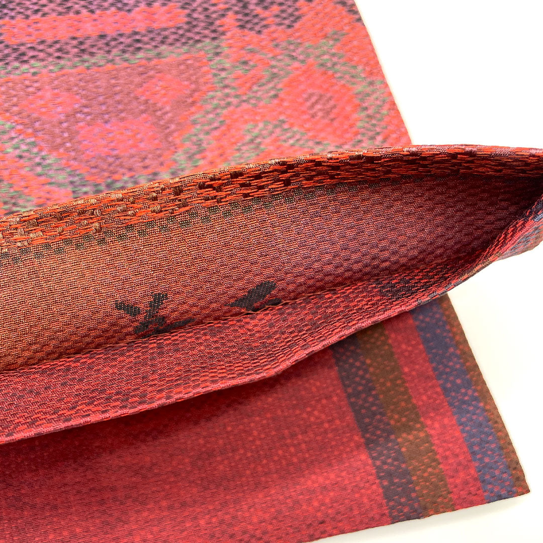 袋帯 エジプト文様 帯丈424cm 正絹 Sランク 六通 カジュアル 赤系 1123002652312