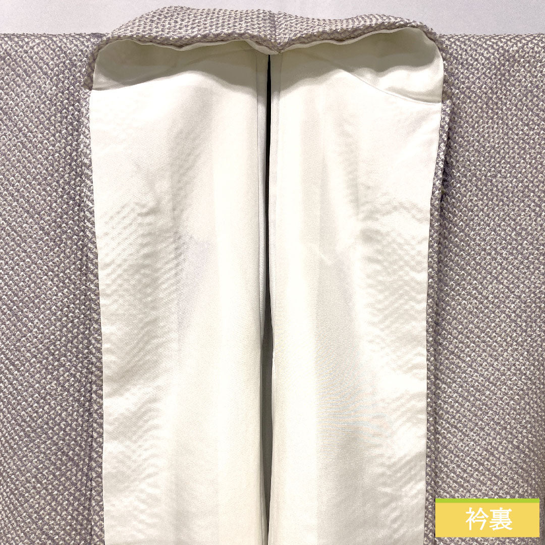 訪問着 正絹 袷 身丈161.5cm 裄丈61.5cm 淡紫色（たんししょく） 総絞り 辻ヶ花 Aランク 紫系 1112005473420