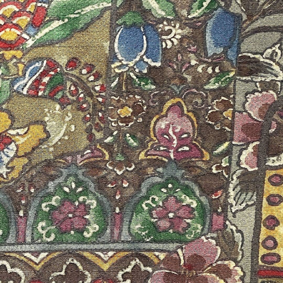 小紋 身丈160cm 裄丈62cm 袷  更紗模様  正絹 Aランク グラデ 1115002303499