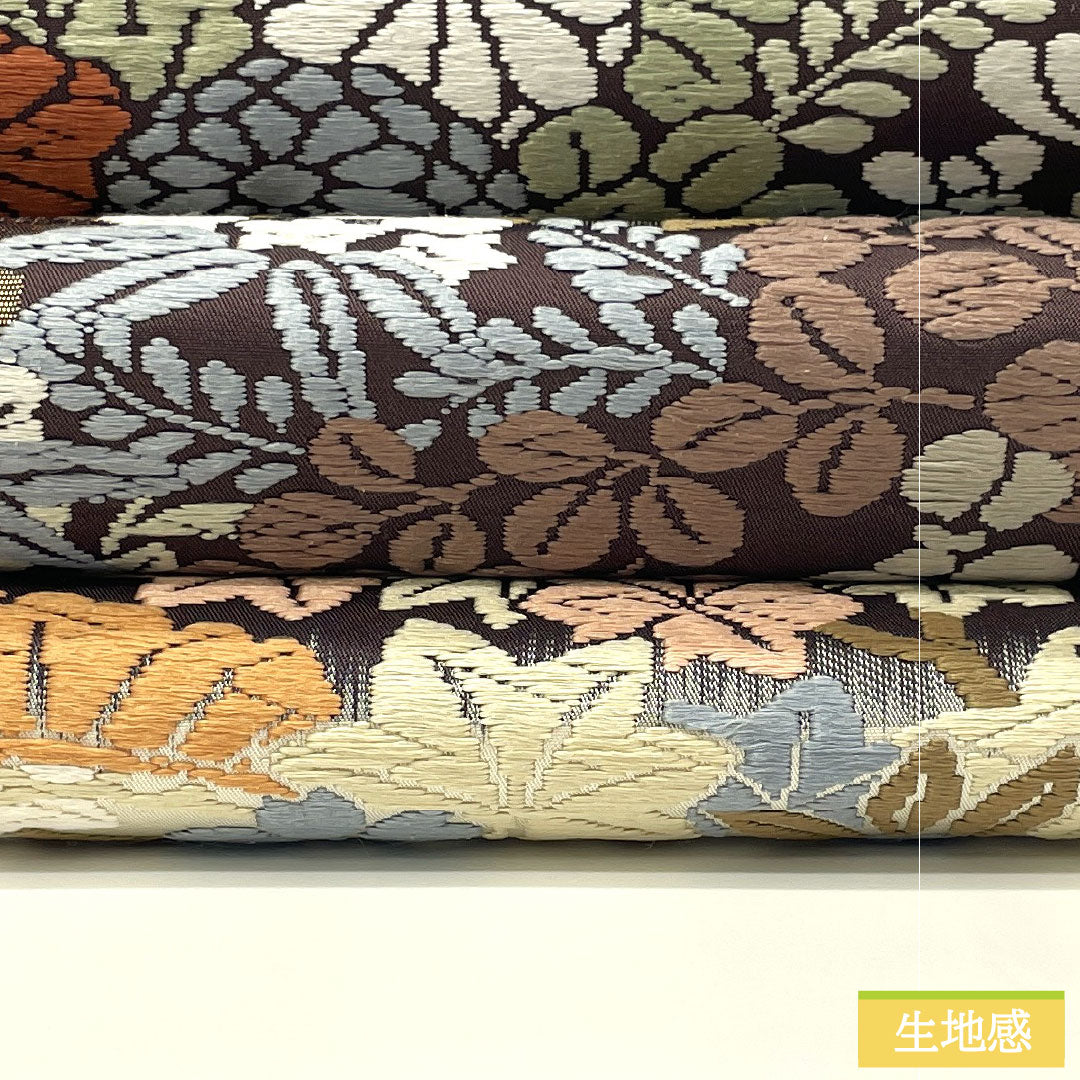 リサイクル着物】袋帯 正絹 Sランク 唐織 西陣織 四季草花文 帯丈428cm
