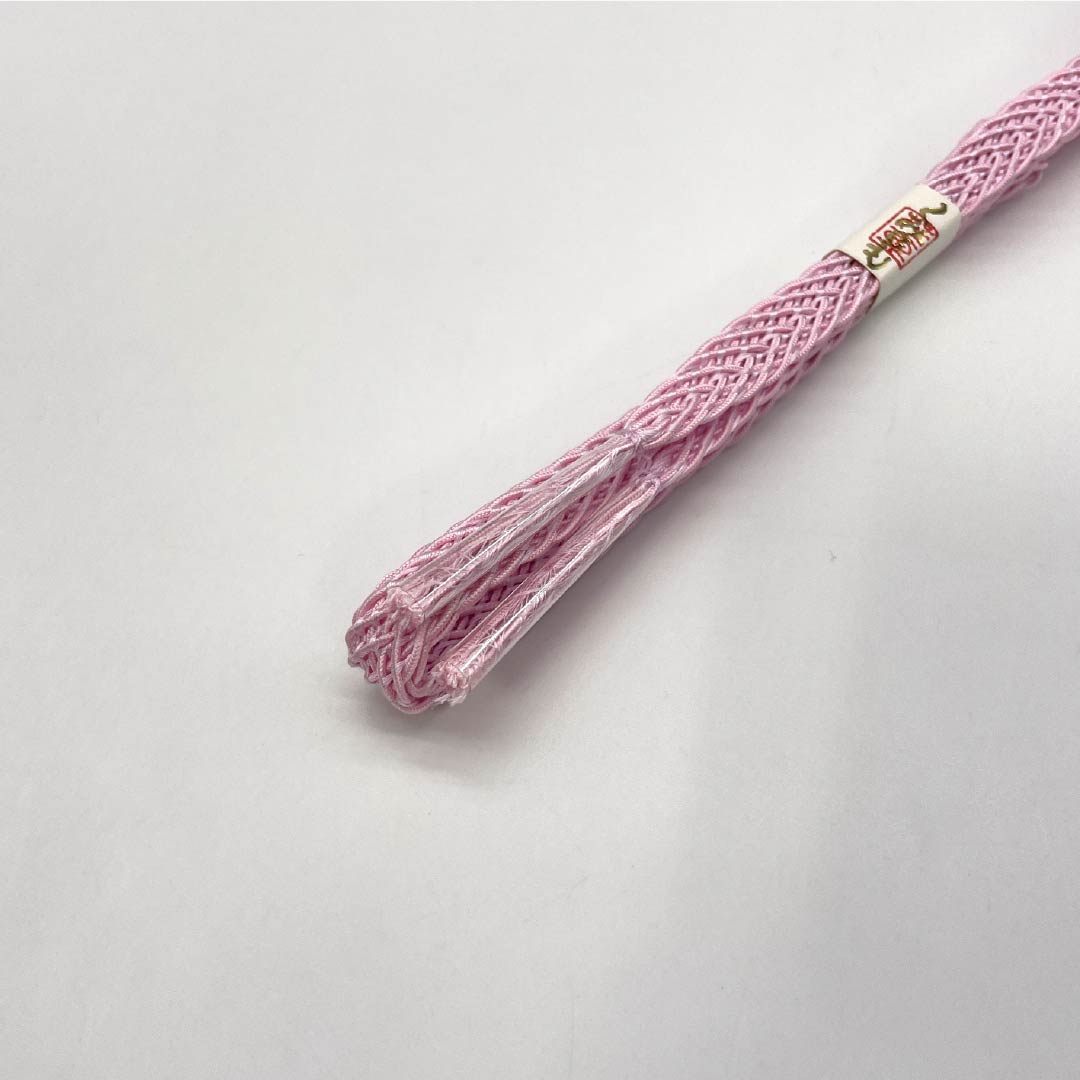 （新古品） 帯締め・帯揚げセット 正絹 NEWランク 唐棣色（にわうめいろ） 薄桜色（うすさくらいろ） 夏物 絞り 長さ約162cm 幅約1.4cm カジュアル ピンク系 1141000271313