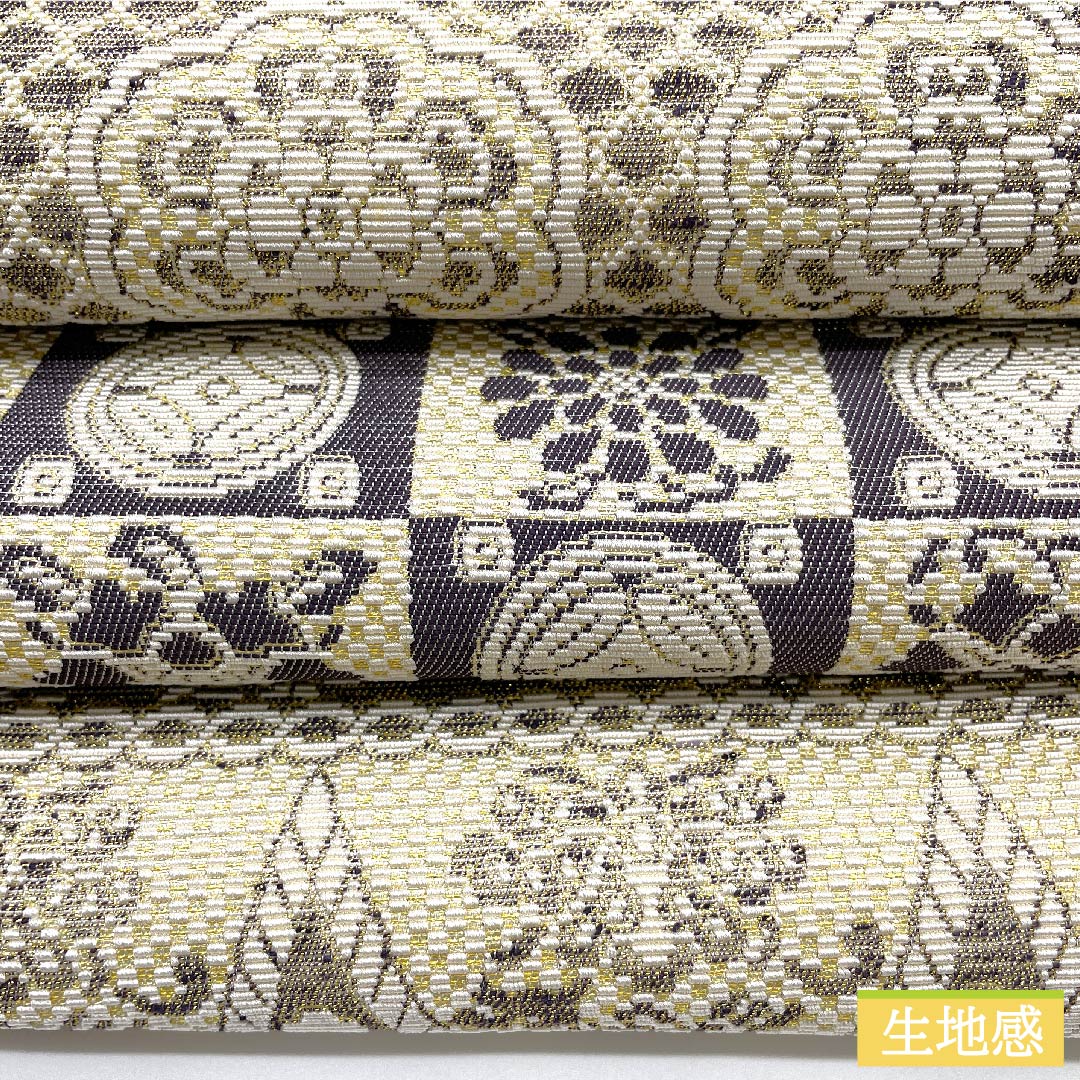 Fukuro Obi, Pure Silk, Kinkazan, 100 Specialties, Classic Pattern, Length 447cm, S Rank, Six-pass, Semi-formal, Gradient, 1123010902399