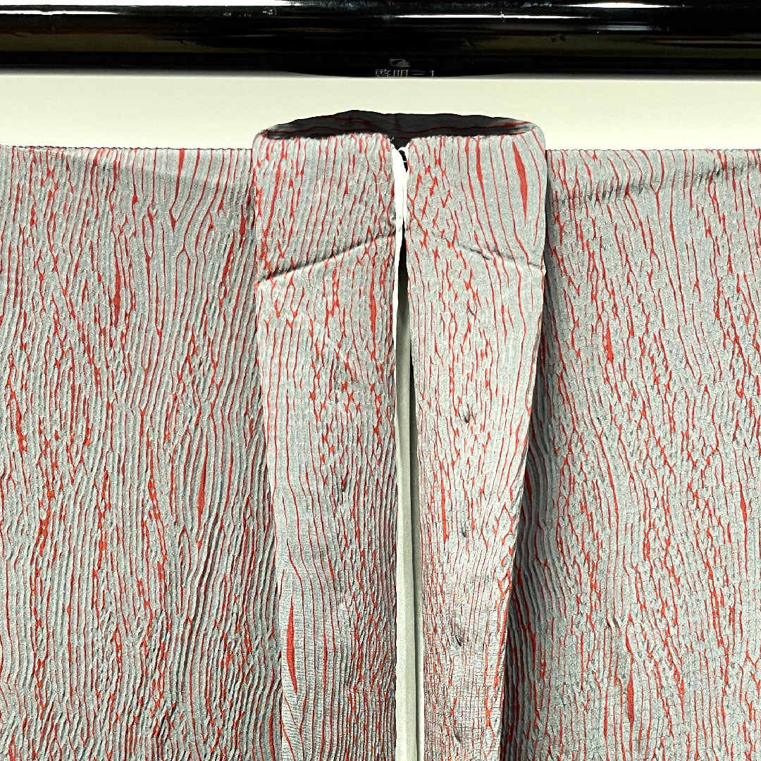 小紋 身丈147.5cm 裄丈61cm 袷  灰色 絞り 抽象模様  正絹 Sランク グレー系 1115003262122