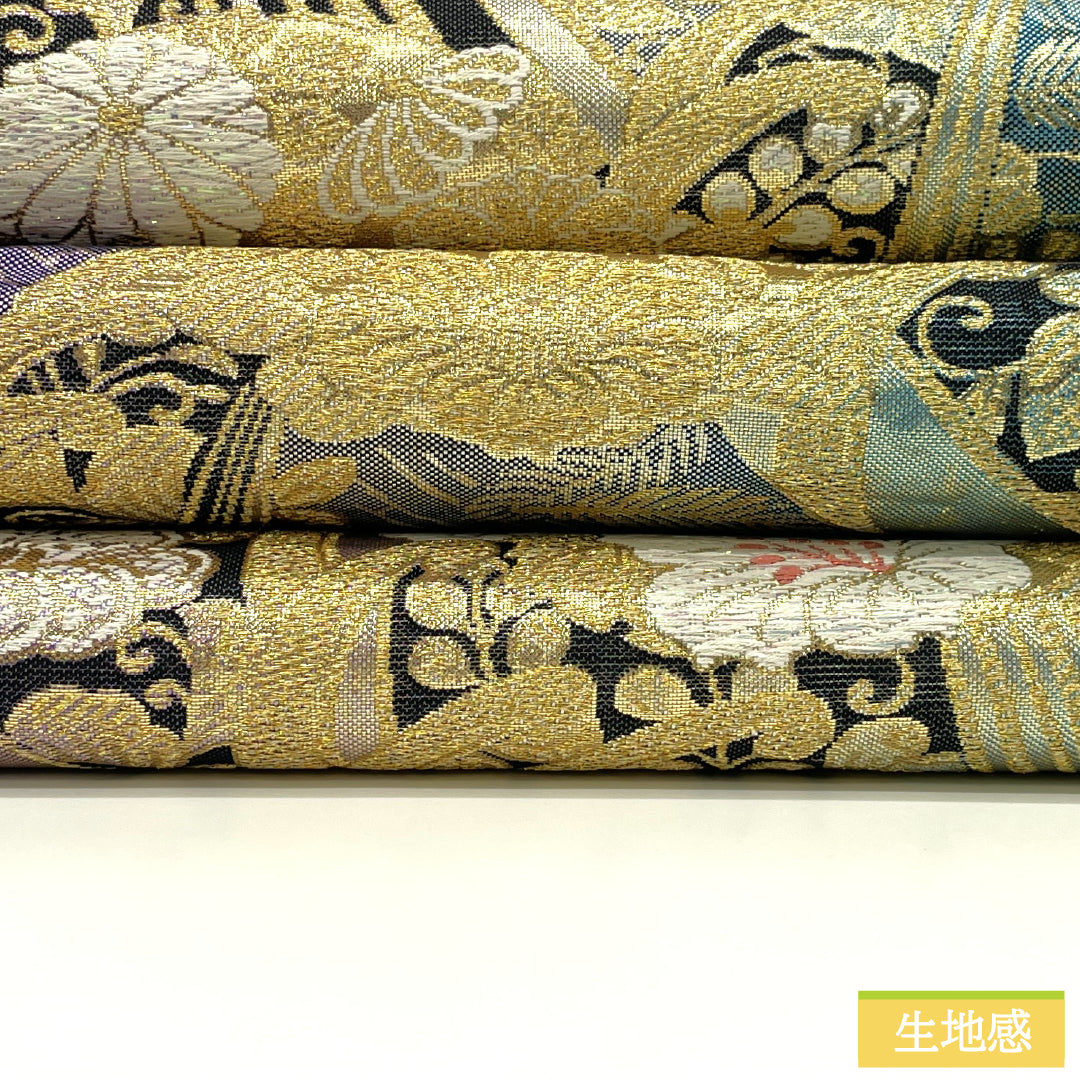 袋帯 正絹 Aランク リバーシブル 西陣織 吉祥文様 帯丈440cm 六通 フォーマル グラデーション系 1123017283399