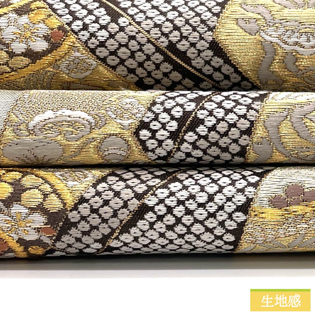 袋帯 正絹 Aランク 加納幸 留袖用 古典柄 華紋 宝尽くし 帯丈444cm 六通 フォーマル 銀系 1123015533322