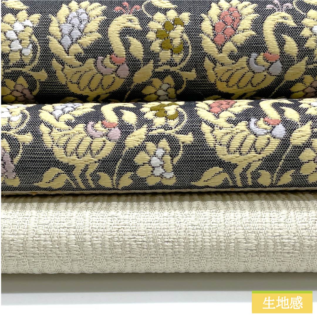 袋帯 正絹 生成り色（きなりいろ） 横段 鳳凰 花唐草 横段鳳凰文 帯丈436cm Sランク 六通 セミフォーマル クリーム系 1123012192315