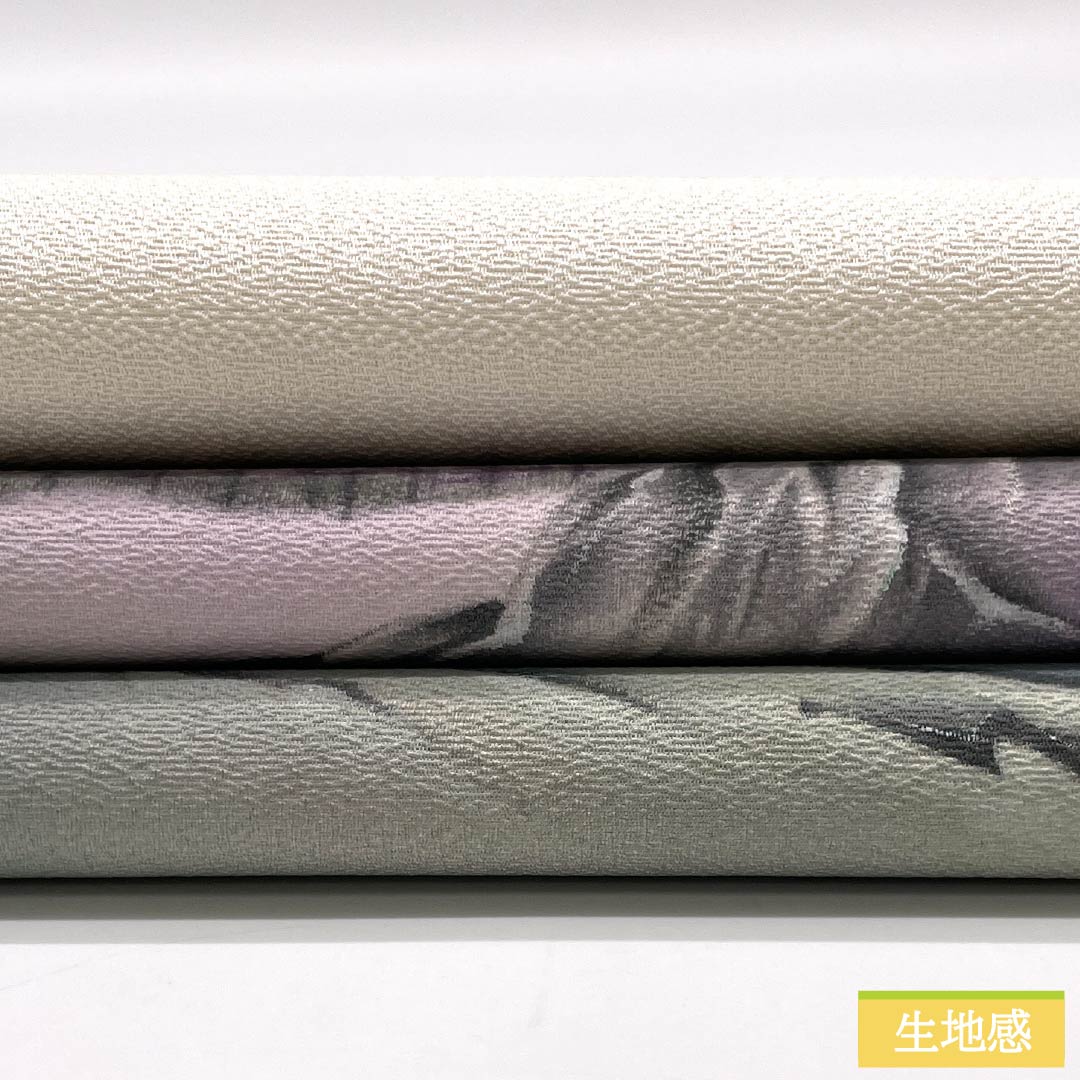 袋帯 正絹 胡粉色（ごふんいろ） 染め帯 風景模様 帯丈438cm Sランク ポイント柄 フォーマル 白系 1123014362311