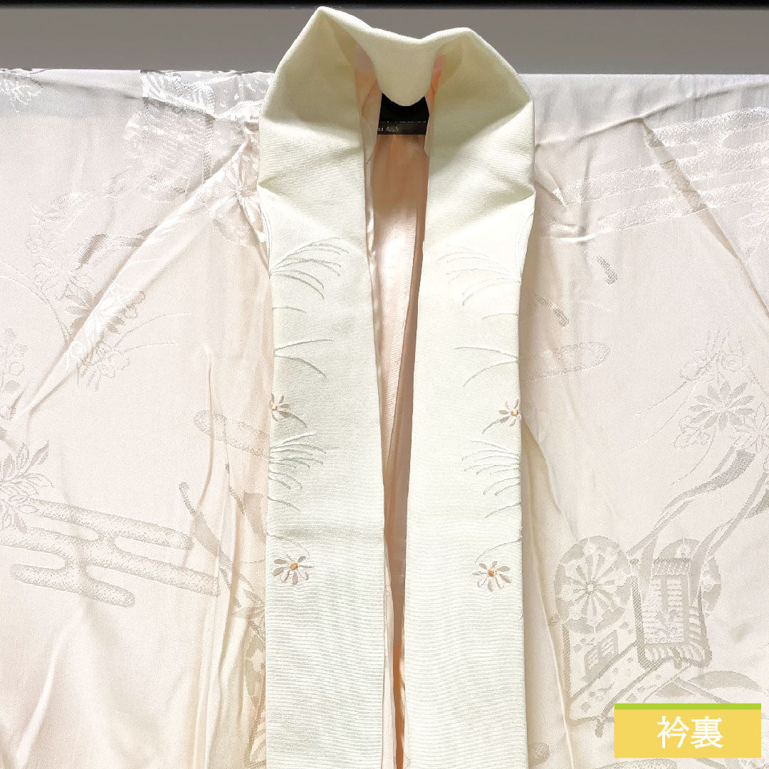 長襦袢 正絹 身丈136cm 裄丈69.5cm 袷 曙色（あけぼのいろ） ボカシ染 振袖用 吉祥文様 Aランク ピンク系 1129000723513