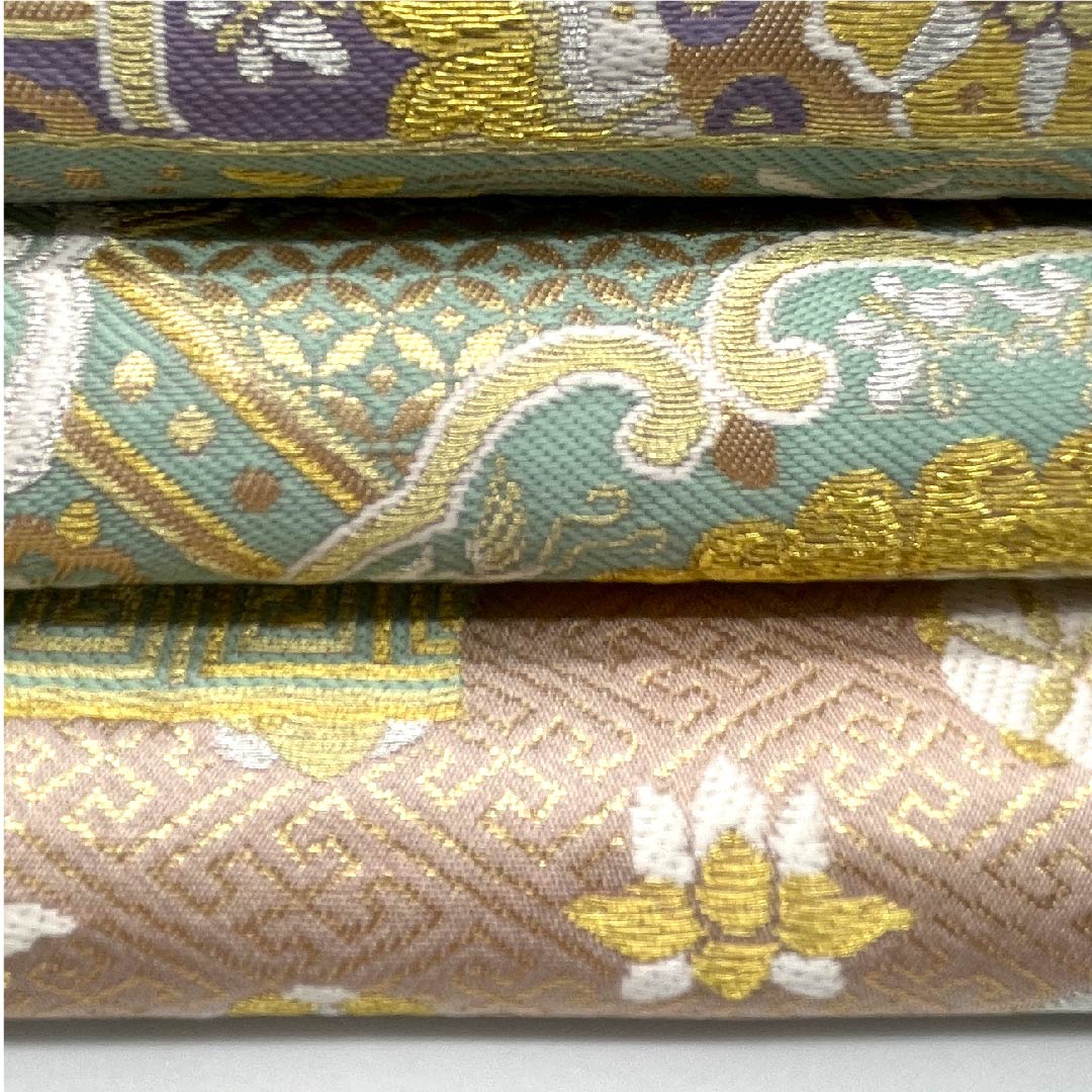 袋帯 花うさぎ 正倉院文様 荒磯（あらいそ） 鶴 帯丈430cm 正絹 Aランク 六通 フォーマル グラデーション系 1123005833399
