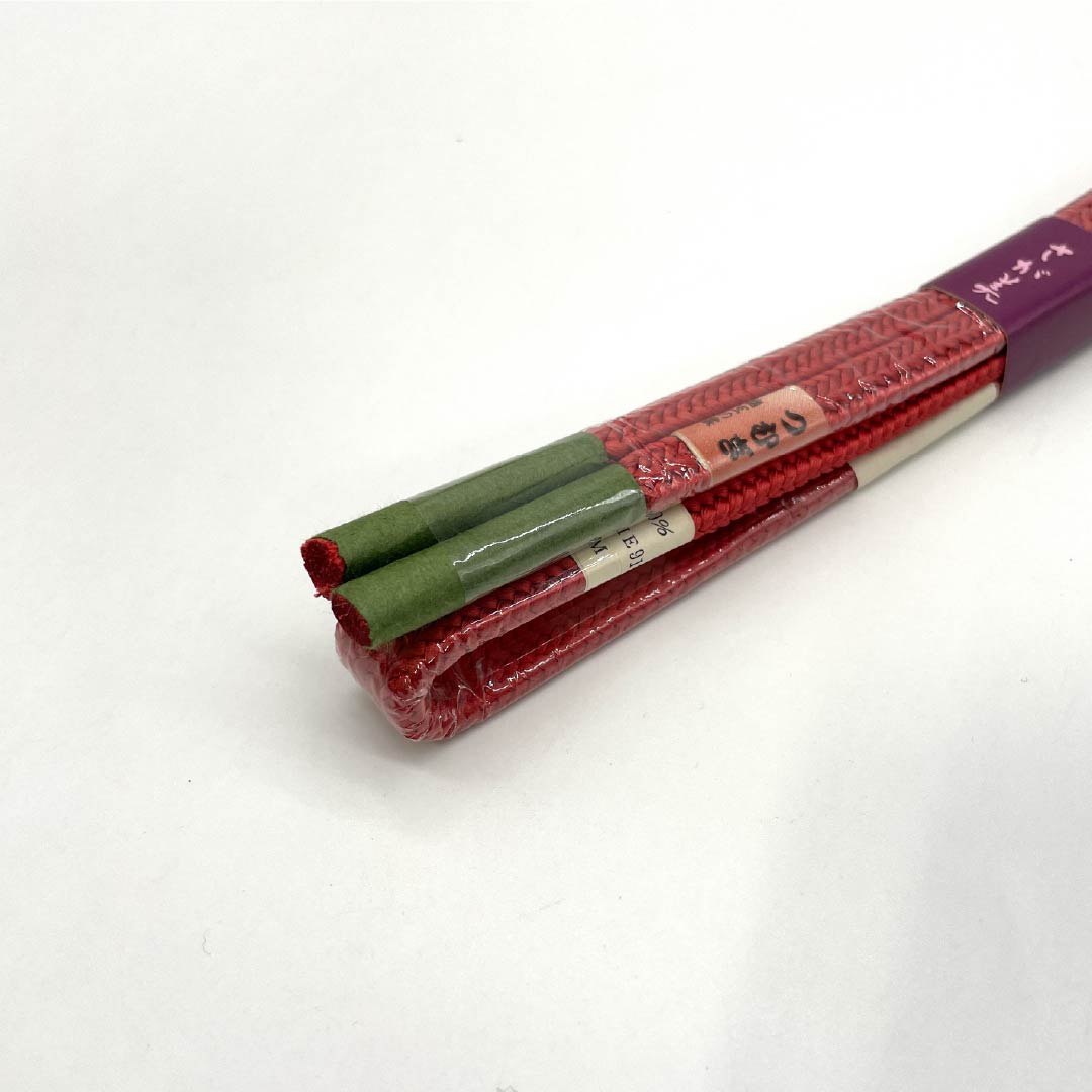 （新古品） 帯締め・帯揚げセット 正絹 NEWランク 赤紅色（あかべにいろ） 草木染め 長さ約159cm 幅約1cm カジュアル 赤系 1141000241312