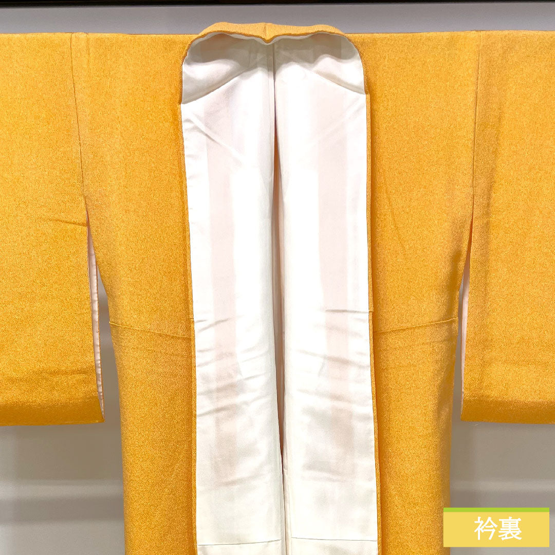 Plain color, pure silk, length 163.5cm, sleeve length 65.5cm, forget-me-not color, with basting thread, unused, lined, S rank, orange, 1114001202426