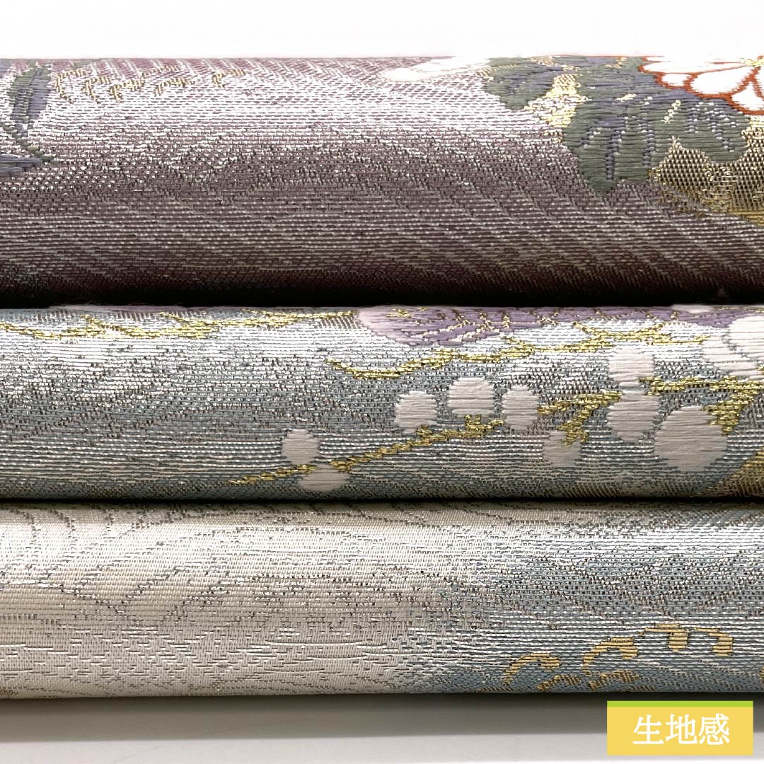 袋帯 正絹 留袖用 秀鳳錦 本金箔 鳳凰 帯丈426cm Aランク 六通 フォーマル 銀系 1123013773322