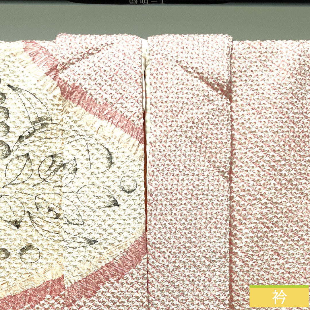 羽織 正絹 身丈80.5cm 裄丈64cm  桃色 総絞り 辻ヶ花 Aランク 袷 ピンク系 1117000703913